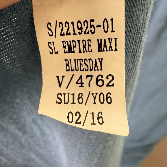 Old Navy Blue Maxi Dress Women’s Size XXL Spaghetti Strap Empire Waist - Picture 8 of 9